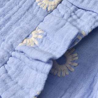 Bluse aus Musselin & mit Blumen-Stickerei, lila, Gr. 104 ALANA