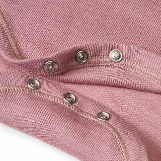 Body Kurzarm aus Bio-Wolle und Seide, rosa, Gr. 86/92 ALANA
