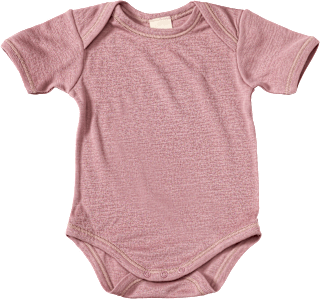 Body Kurzarm aus Bio-Wolle und Seide, rosa, Gr. 86/92 ALANA