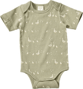 Body Kurzarm mit Gänse-Muster, grün, Gr. 74/80 ALANA