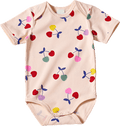Body Kurzarm Pro Climate mit Kirsch-Muster, beige, Gr. 74/80 ALANA