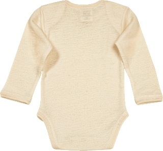 Body Langarm aus Bio-Wolle und Seide, natur, Gr. 86/92 ALANA