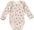 Body Langarm mit Blumen-Muster, weiß, Gr. 86/92 ALANA