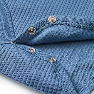 Body Langarm mit Rollkragen & Ripp-Struktur, blau, Gr. 86/92 ALANA