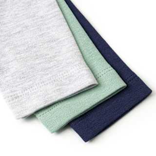 Bodys Langarm, grau melange + grün + blau, Gr. 86/92 ALANA