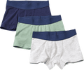 Boxershorts, grau melange + blau + grün, Gr. 122/128 ALANA