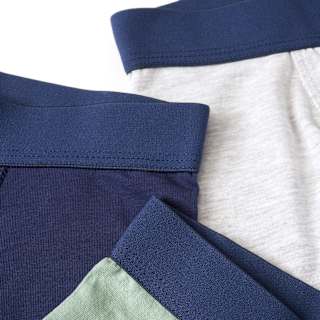 Boxershorts, grau melange + blau + grün, Gr. 122/128 ALANA