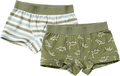 Boxershorts mit Dino-Muster & Streifen, grün, Gr. 110/116 ALANA