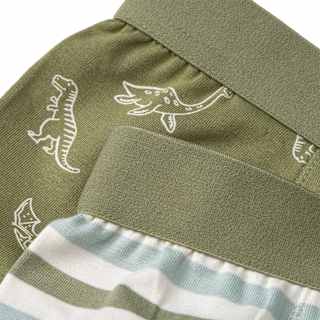 Boxershorts mit Dino-Muster & Streifen, grün, Gr. 110/116 ALANA