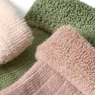 Erstlingssocken mit Ripp-Struktur, grün + beige + weiß, Gr. 15/16 ALANA