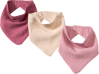 Halstücher aus Musselin, rosa + beige, ca. 38,5 x 16 cm ALANA