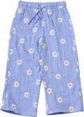 Hose aus Musselin mit Blumen-Stickerei & weitem Schnitt, lila, Gr. 104 ALANA