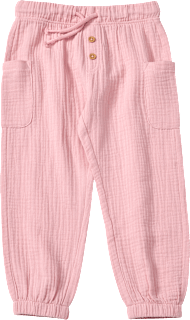 Hose aus Musselin mit Kordel, rosa, Gr. 104 ALANA