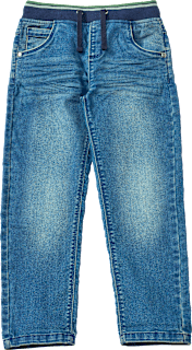Jeans mit geradem Schnitt & Rippbund mit Kordel, blau, Gr. 110 ALANA