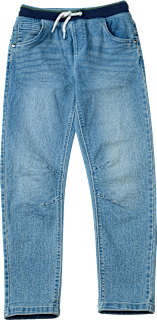 Jeans mit Stretch, Kordel & schmalem Schnitt, blau, Gr. 122 ALANA