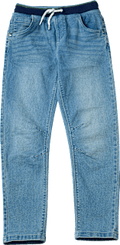 Jeans mit Stretch, Kordel & schmalem Schnitt, blau, Gr. 122 ALANA