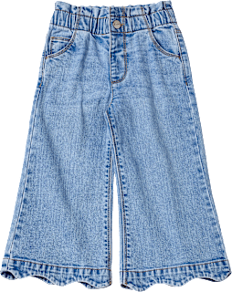 Jeans mit weitem Schnitt, Stretch & Paperbag-Bund, blau, Gr. 110 ALANA