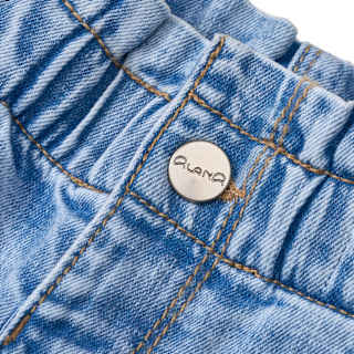 Jeans mit weitem Schnitt, Stretch & Paperbag-Bund, blau, Gr. 110 ALANA