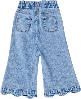 Jeans mit weitem Schnitt, Stretch & Paperbag-Bund, blau, Gr. 110 ALANA
