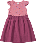Kleid mit Ripp-Struktur & Musselin-Rock, rosa, Gr. 110 ALANA