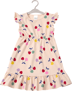 Kleid Pro Climate mit Kirsch-Muster, beige, Gr. 116 ALANA