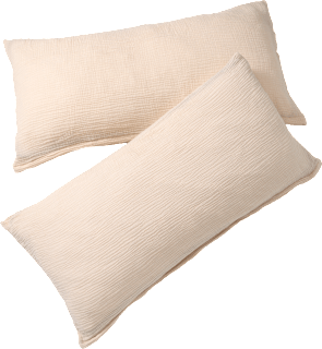 Kopfkissenbezüge aus Musselin, beige, 40 x 80 cm ALANA