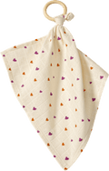 Kuscheltuch mit Herz-Muster, lila & orange ALANA