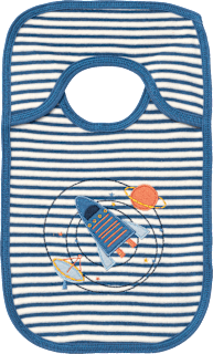 Lätzchen mit Raketen-Motiv, blau ALANA