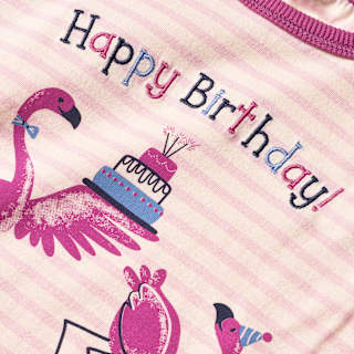 Langarmshirt Geburtstag mit Happy Birthday-Schriftzug, rosa, Gr. 122/128 ALANA