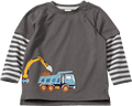 Langarmshirt mit Bagger-Applikation, grau, Gr. 110  ALANA