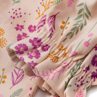 Langarmshirt Pro Climate mit Blumen-Muster & Rüschen, beige & rosa, Gr. 68 ALANA