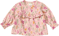 Langarmshirt Pro Climate mit Blumen-Muster & Rüschen, beige & rosa, Gr. 68 ALANA
