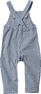 Latzhose mit Streifen-Muster & Holzknöpfen, blau, Gr. 86 ALANA