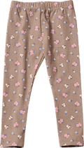 Leggings mit Blumen-Muster & Ripp-Struktur, braun, Gr. 104 ALANA