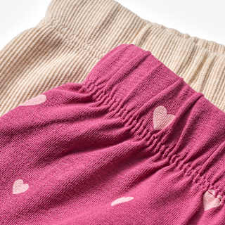 Leggings mit Herz-Muster & Ripp-Struktur, rosa & beige, Gr. 110 ALANA
