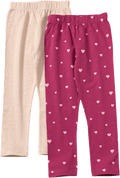 Leggings mit Herz-Muster & Ripp-Struktur, rosa & beige, Gr. 110 ALANA