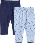 Leggings mit Herz-Muster & Struktur, blau, Gr. 104 ALANA
