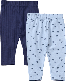 Leggings mit Herz-Muster & Struktur, blau, Gr. 104 ALANA