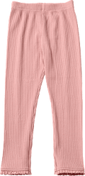 Leggings mit Ripp-Struktur & Spitzensaum, rosa, Gr. 116 ALANA