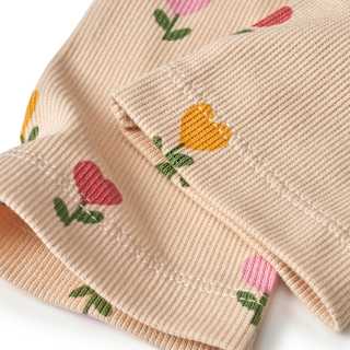 Leggings mit Ripp-Struktur & Tulpen-Muster, beige, Gr. 110 ALANA