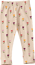 Leggings mit Ripp-Struktur & Tulpen-Muster, beige, Gr. 110 ALANA