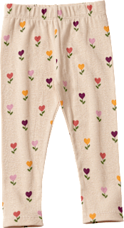Leggings mit Ripp-Struktur & Tulpen-Muster, beige, Gr. 110 ALANA