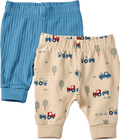 Leggings mit Traktor-Muster & Mitwachsfunktion, blau + beige, Gr. 68 ALANA