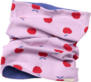 Loop Schal mit Ripp-Struktur & Apfel-Muster, lila ALANA