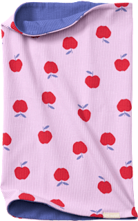 Loop Schal mit Ripp-Struktur & Apfel-Muster, lila ALANA