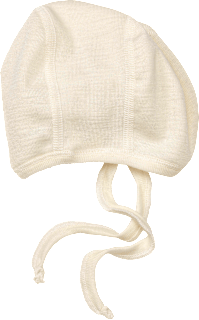 Mütze aus Bio-Wolle und Seide, weiß, Gr. 38/39 ALANA