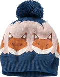 Mütze aus Strick mit Fuchs-Muster, blau, Gr. 50/51 ALANA