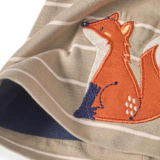 Mütze mit Fuchs-Applikation, grün, Gr. 50/51 ALANA