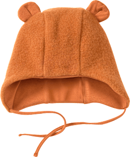 Mütze mit Ohren aus Wolle, braun, Gr. 48/49 ALANA