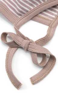 Mütze mit Ringeln, weiß & braun, Gr. 38/39 ALANA